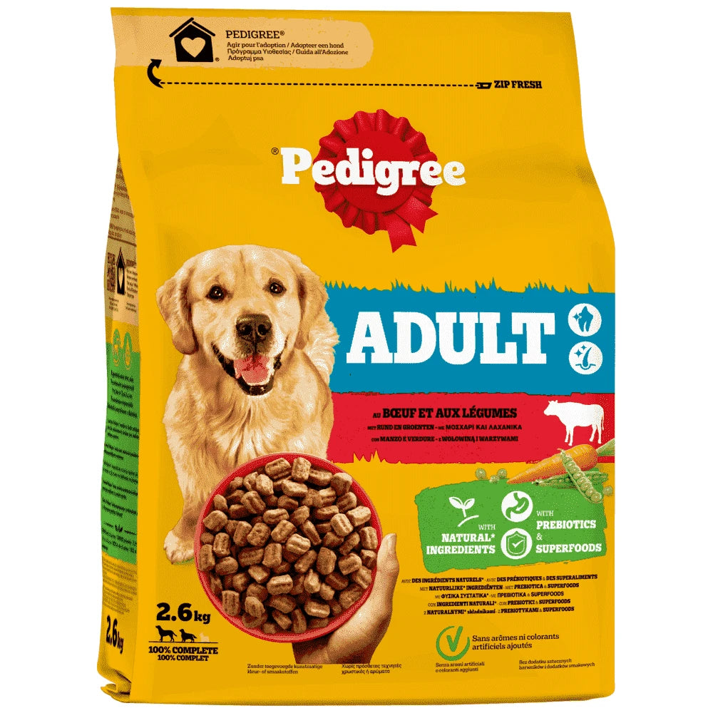 Pedigree Adult με Μοσχάρι & λαχανικά 1,4 kg (για ενήλικους σκύλους μεσαίου μεγέθους)