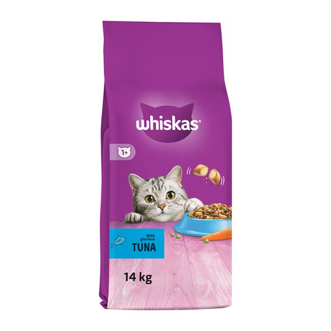 Whiskas Adult με τόνο και γεμιστές κροκέτες για ενήλικες γάτες 300γρ