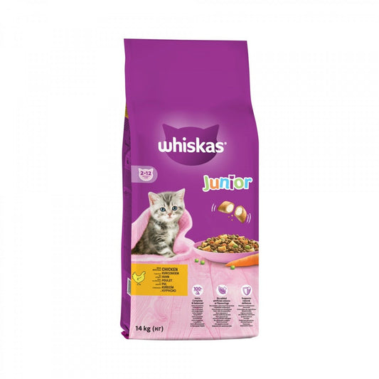 1+1 Whiskas Junior Γεμιστές Κροκέτες με Κοτόπουλο & Γάλα 300gr Petit Palace