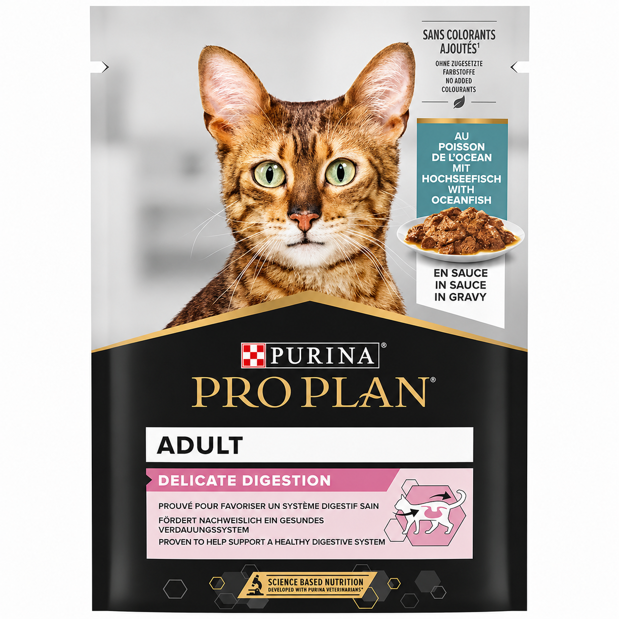 Purina Pro Plan Adult Delicate Digestion με Ψάρι Ωκεανού σε Σάλτσα 85g για Γάτες με Ευαίσθητη Πέψη Petit Palace