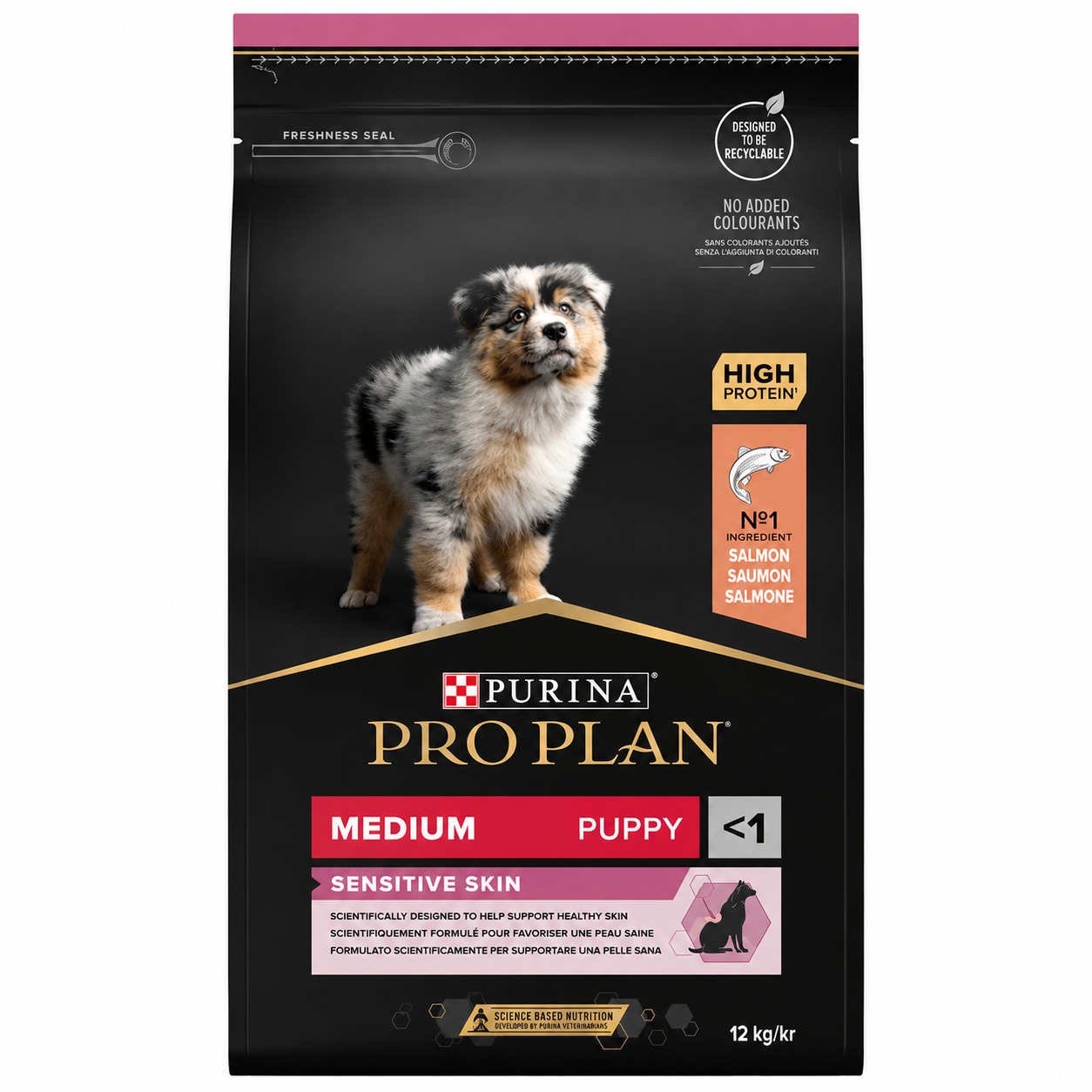 Purina Pro Plan Dog Puppy Medium Sensitive Skin Salmon 12kg – Ξηρά Τροφή για Κουτάβια Μεσαίων Φυλών με Σολομό Petit Palace