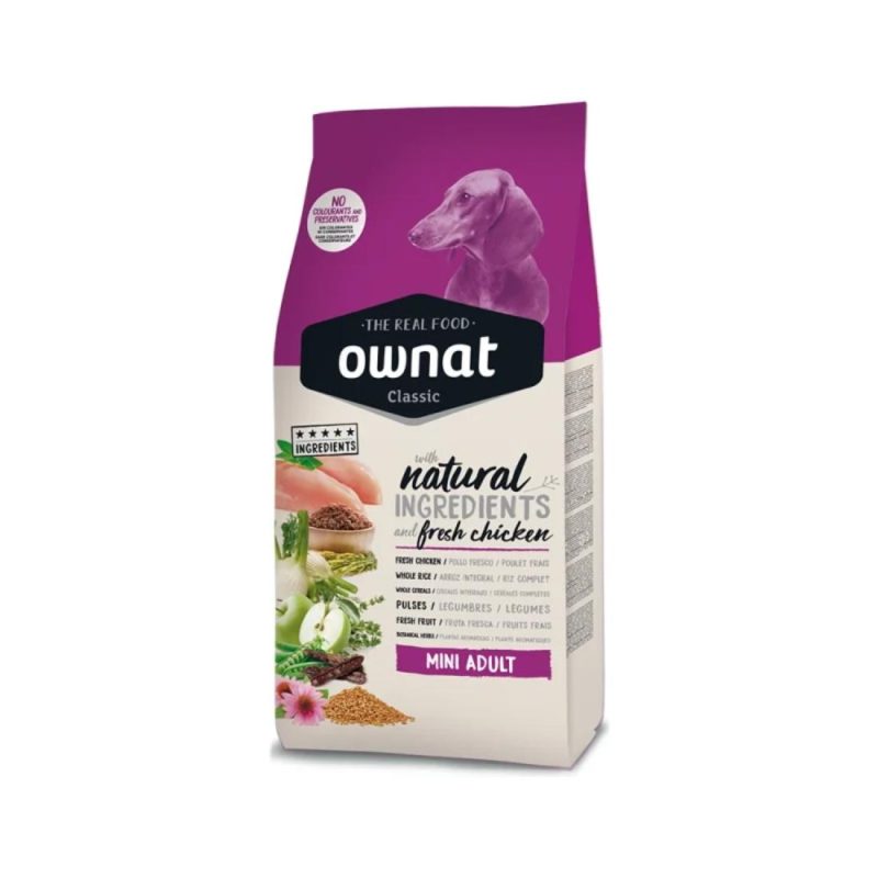 Ownat Classic Mini Adult Κοτόπουλο / Chicken 1.5kg | Ξηρά Τροφή για Ενήλικους Σκύλους Μικρόσωμων Φυλών με Κοτόπουλο Petit Palace