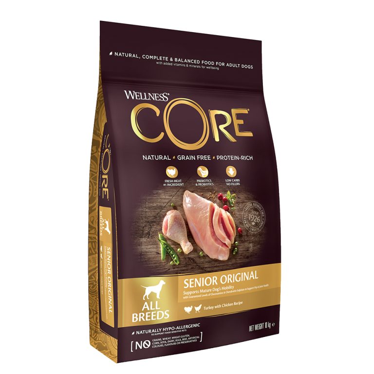 Wellness Core Senior All Breads with turkey and chicken flavor 10kg | Ξηρά Τροφή χωρίς Σιτηρά για Ηλικιωμένους Σκύλους με Γαλοπούλα και Κοτόπουλο