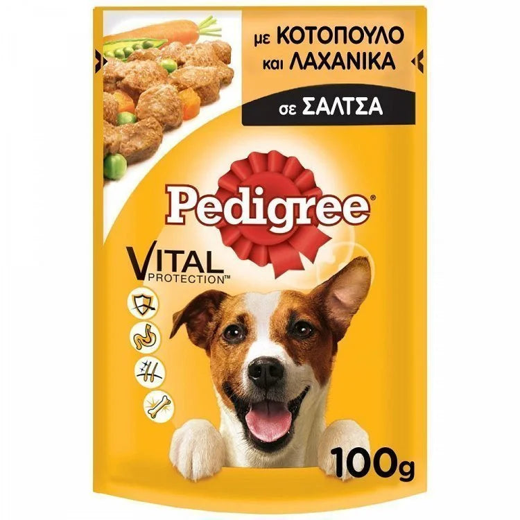 Pedigree Κοτόπουλο & Λαχανικά σε Σάλτσα 100gr
