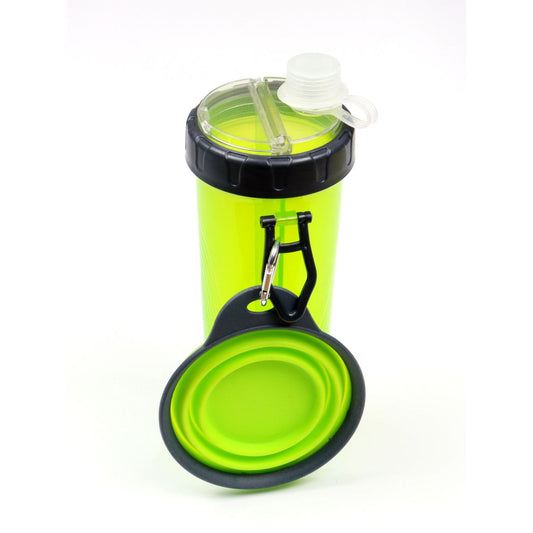 Pet Travel Μπουκάλι Νερού & Φαγητού Με επεκτεινόμενο Μπολ 700ml | Pet Travel Water & Food Bottle With Expandable Bowl 700ml Petit Palace