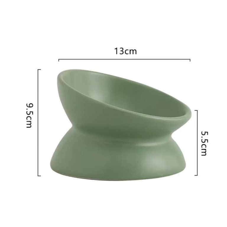 Υπερυψωμένο Κεραμικό Μπολ Κατοικιδίου | Ceramic Pet Bowl Pink Διαστ.13x9.5x5.5cm (200ml)