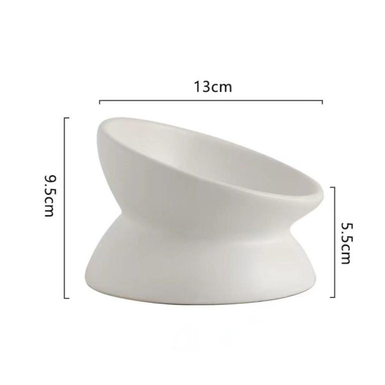 Υπερυψωμένο Κεραμικό Μπολ Κατοικιδίου | Ceramic Pet Bowl Pink Διαστ.13x9.5x5.5cm (200ml)