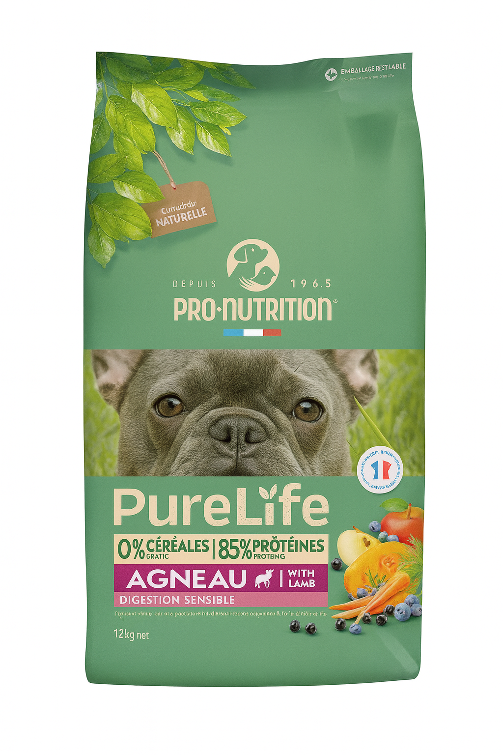 Pro-Nutrition PureLife Dog Adult Sensitive Digestion Lamb Grain Free με Αρνί για Σκύλους με Ευαίσθητο Πεπτικό Petit Palace