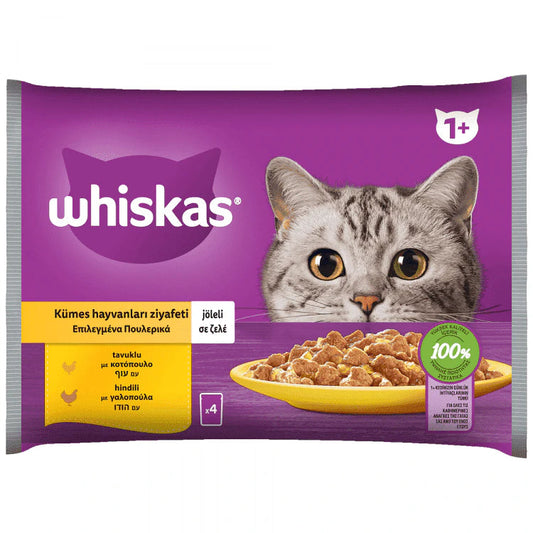 Whiskas Φακελάκι Core με επιλεγμένα ψαρικά σε ζελέ 4χ85γρ Petit Palace