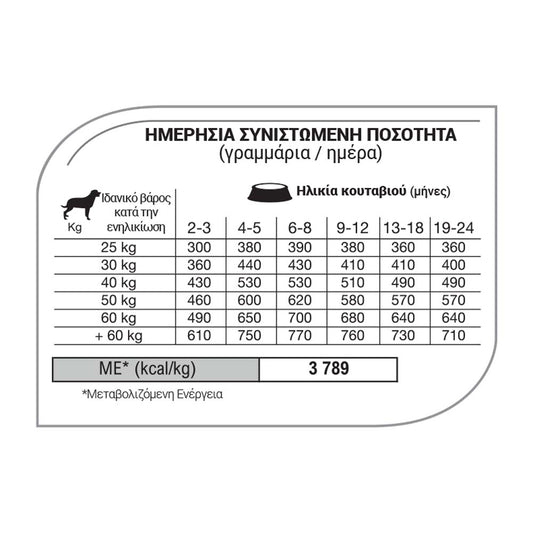 Equilibrio Dog Puppy Large Breed 12kg+2Δώρο Petit Palace