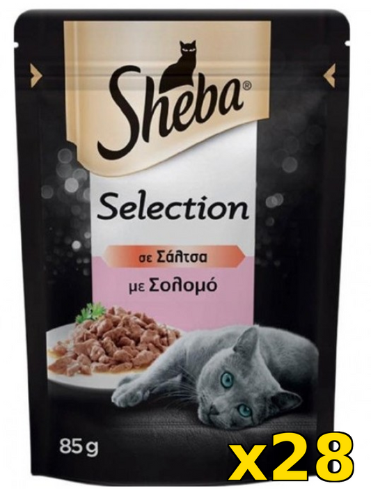 Sheba pouch - Σολωμός σε σάλτσα 85g Petit Palace