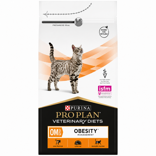 Purina Pro Plan Veterinary Diets Feline OM St/Ox Obesity Management 1.5kg – Κτηνιατρική Τροφή για Έλεγχο Βάρους Γάτας Petit Palace