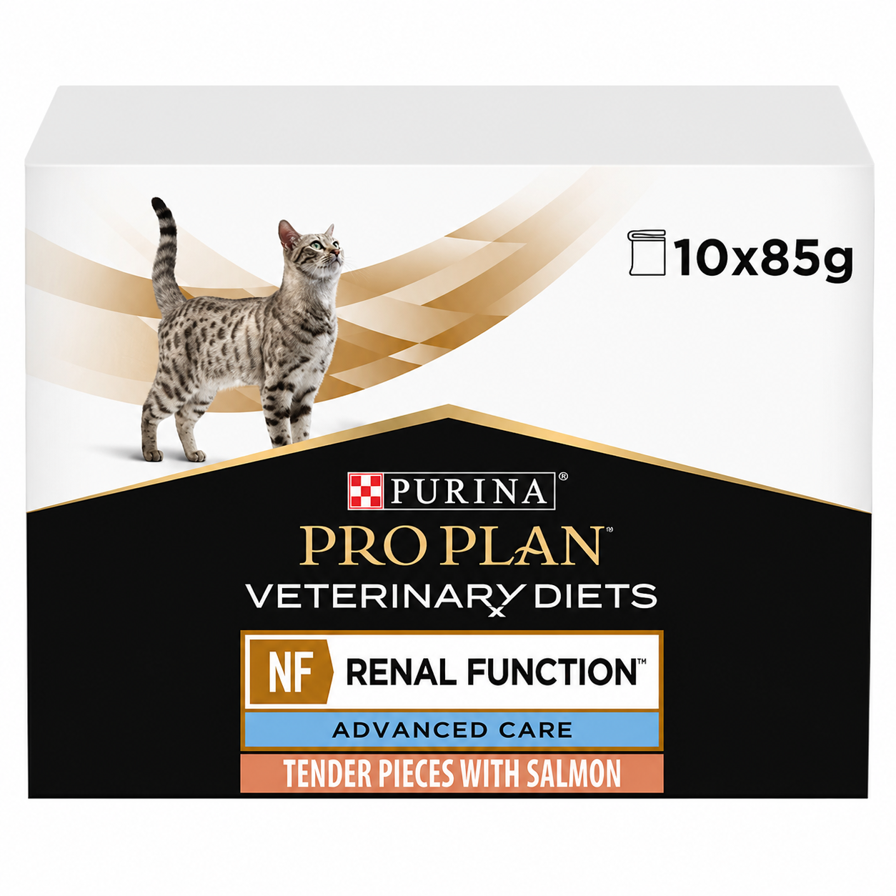 Purina Pro Plan Veterinary Diets NF Renal Function Advanced Care με Σολομό 10x85g για Γάτες Petit Palace