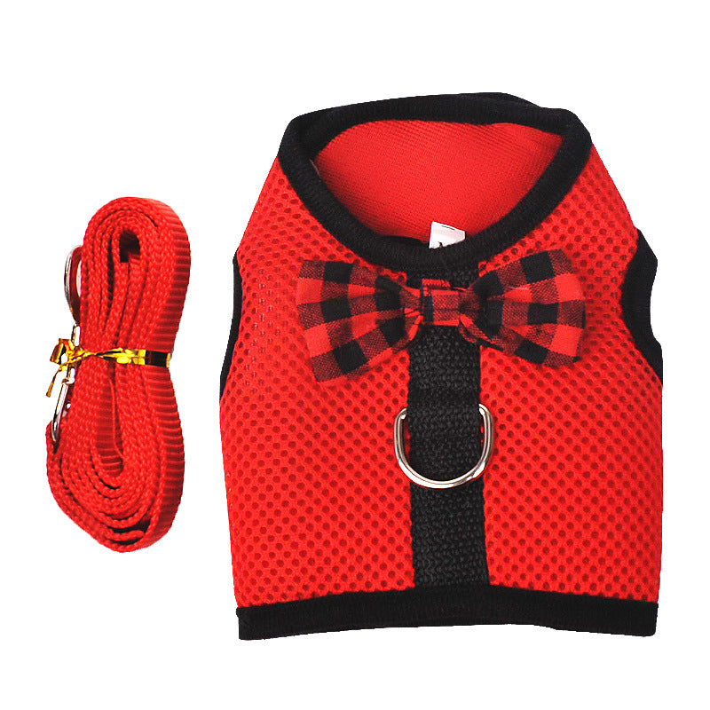 Rabbit Vest-Style Breathable Mesh Chest Harness Traction Rope