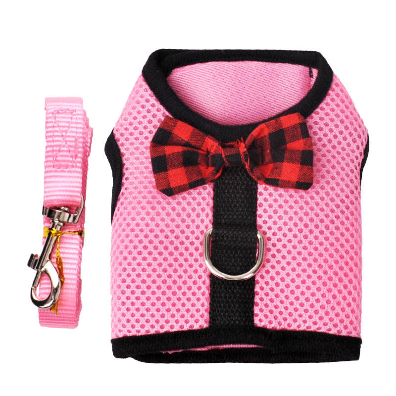 Rabbit Vest-Style Breathable Mesh Chest Harness Traction Rope