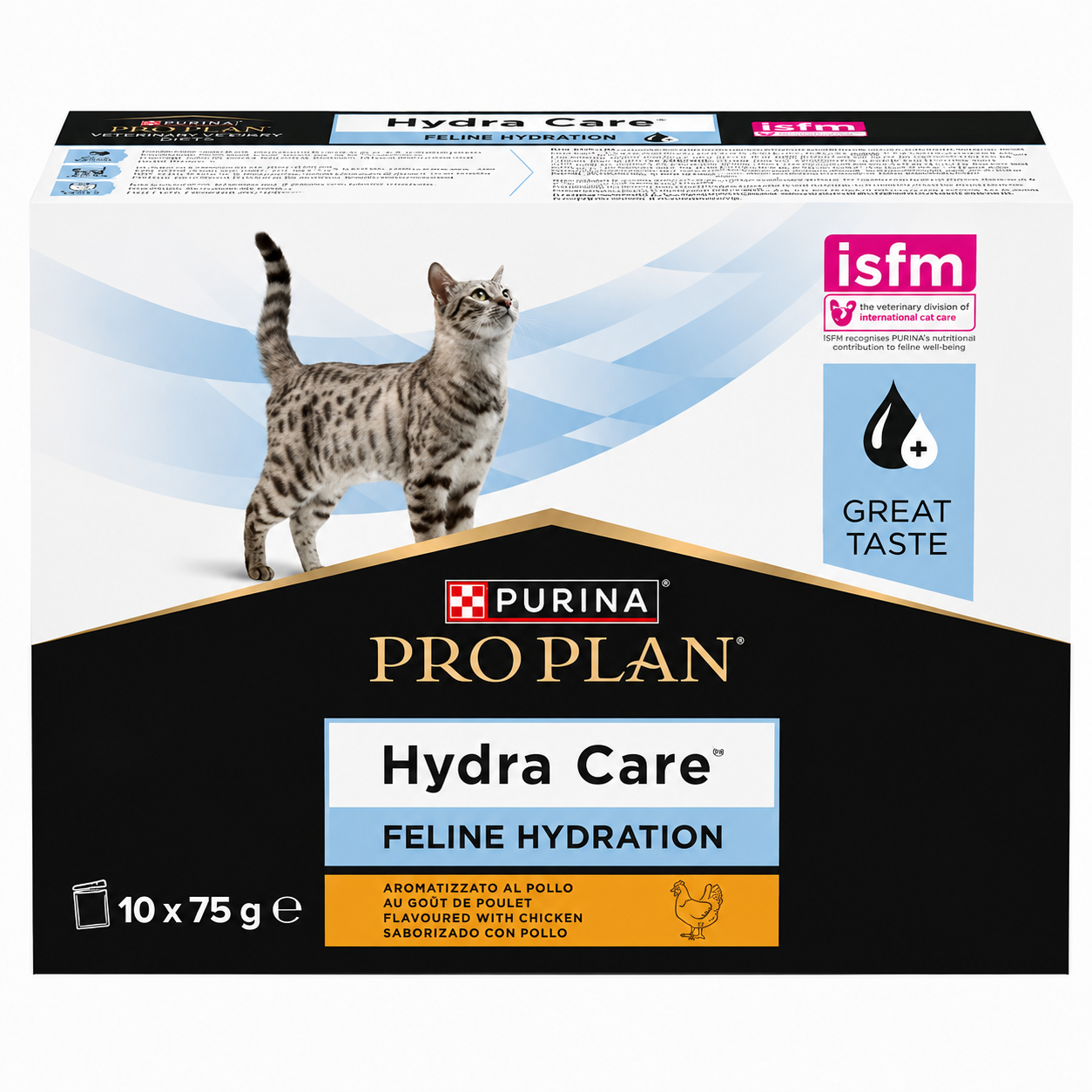 Purina Pro Plan Hydra Care Feline Hydration Supplement με Γεύση Κοτόπουλο 10x75g για Γάτες Petit Palace