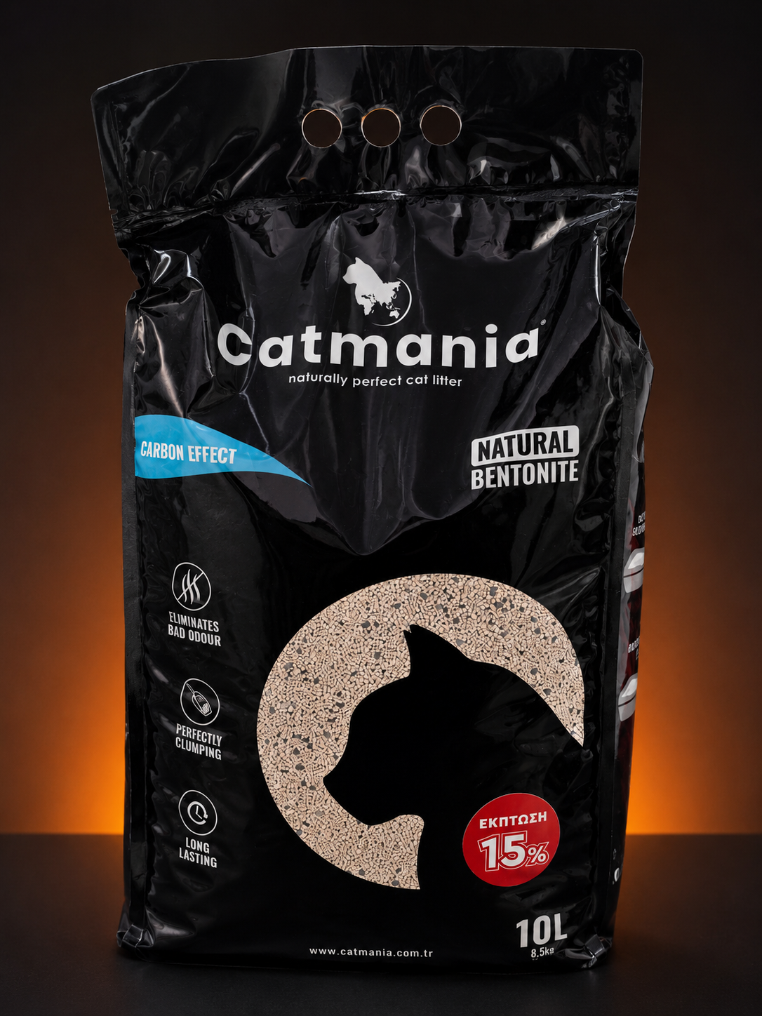 🐾 Catmania Άμμος Γάτας 10L με Ενεργό Άνθρακα – Υπερδύναμη στην Εξάλειψη Οσμών Petit Palace