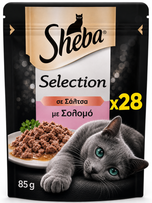Sheba pouch - Σολωμός σε σάλτσα 85g Petit Palace