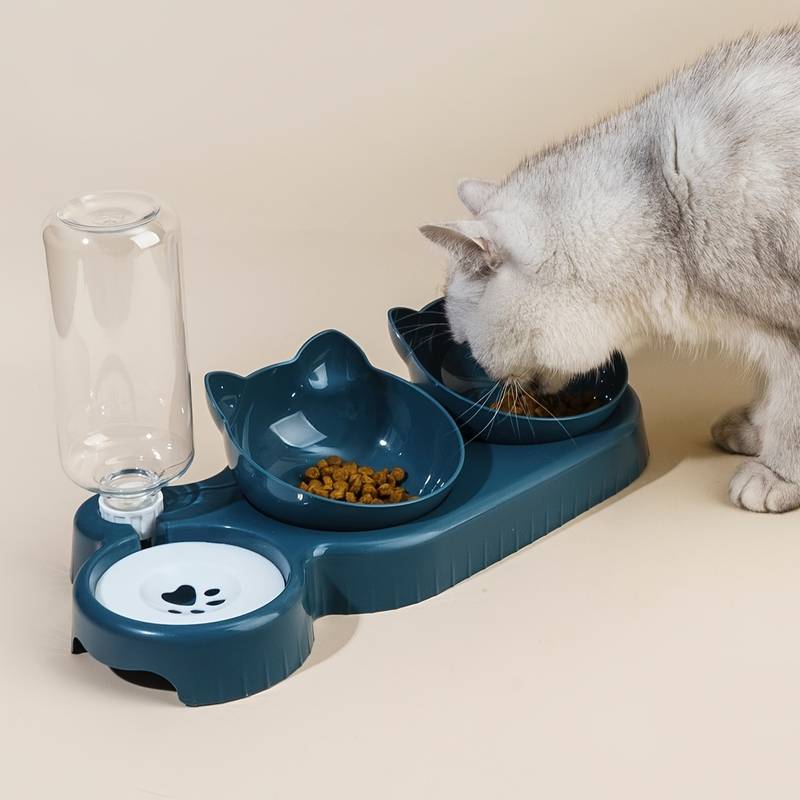 Automatic Pet Bowls With Water Feeder |  3 In 1  Water And Food Bowl