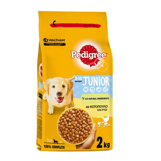 Pedigree Junior με Κοτόπουλο & Ρύζι 2kg