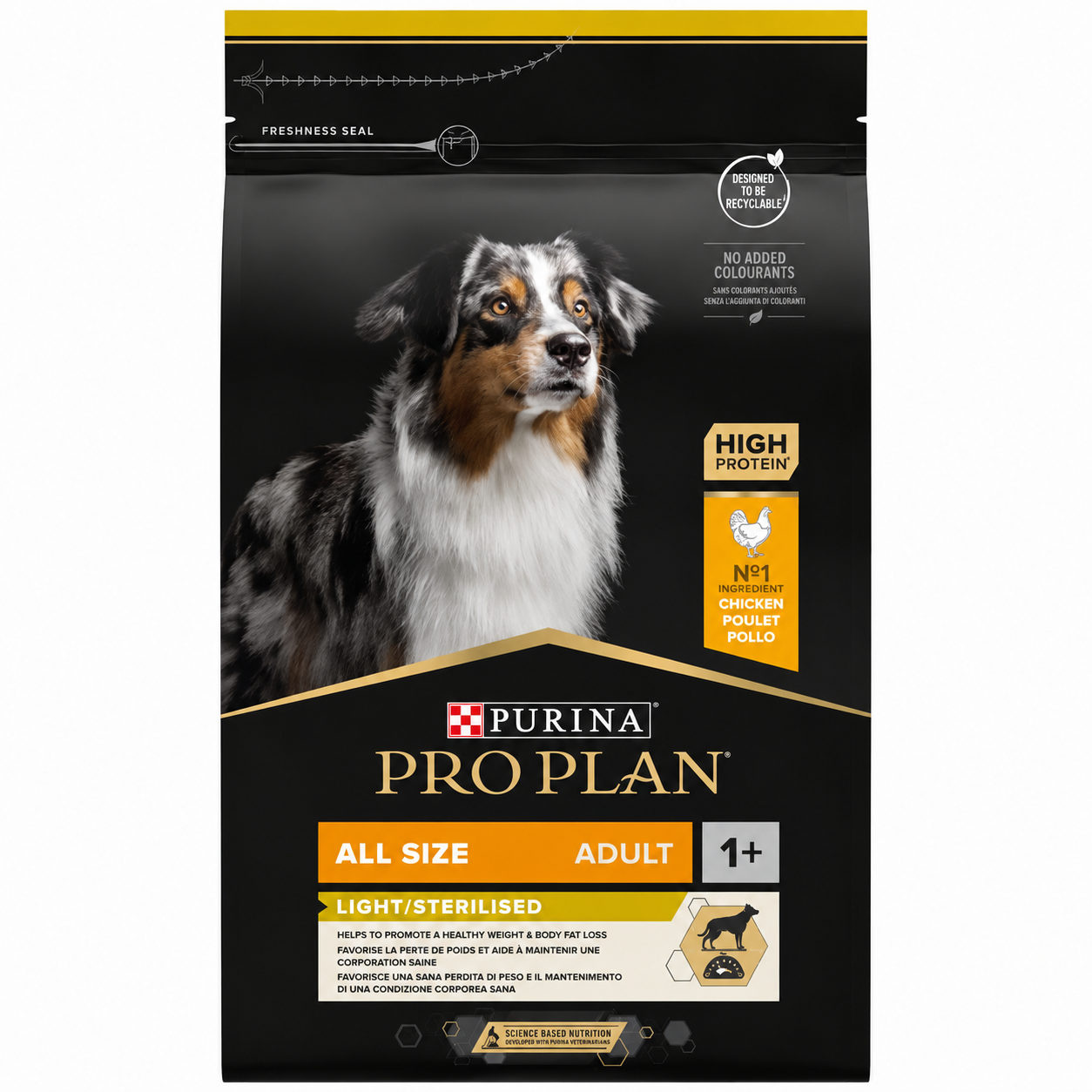 Purina Pro Plan Dog Adult All Sizes Light / Sterilised Chicken 14kg Petit Palace