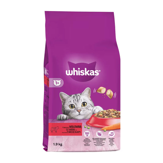 Whiskas Adult με μοσχάρι και γεμιστές κροκέτες για ενήλικες γάτες 300γρ