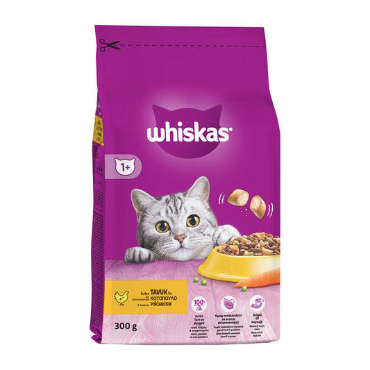 Whiskas Adult με κοτοπουλο και γεμιστές κροκέτες για ενήλικες γάτες 300γρ