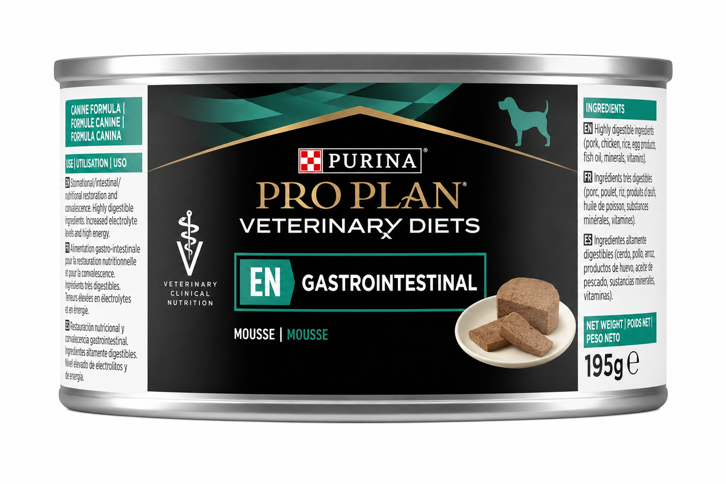 PPVD Canine EN Gastrointestinal Mousse 195g – Κτηνιατρική Υγρή Τροφή για Γαστρεντερική Υποστήριξη Σκύλων | Purina Pro Plan Veterinary Diets Petit Palace