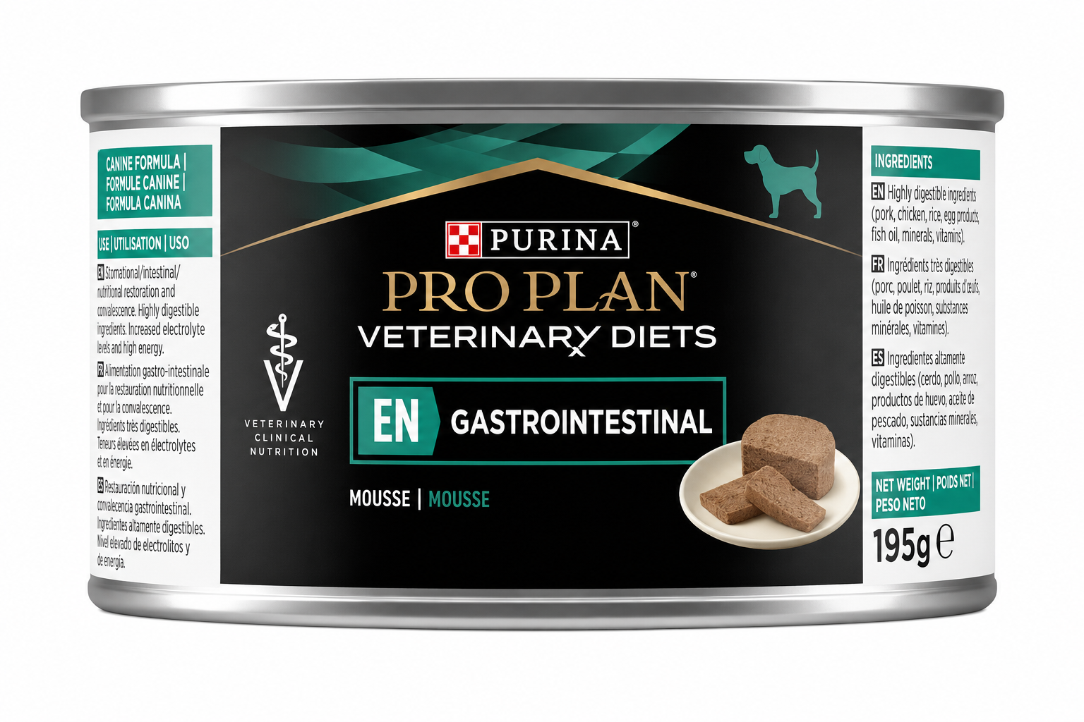 PPVD Canine EN Gastrointestinal Mousse 195g – Κτηνιατρική Υγρή Τροφή για Γαστρεντερική Υποστήριξη Σκύλων | Purina Pro Plan Veterinary Diets Petit Palace