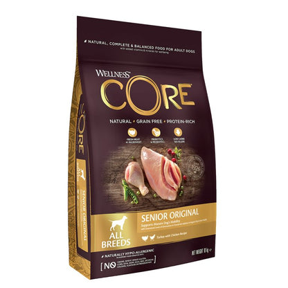 Wellness Core Senior All Breads with turkey and chicken flavor 10kg | Ξηρά Τροφή χωρίς Σιτηρά για Ηλικιωμένους Σκύλους με Γαλοπούλα και Κοτόπουλο