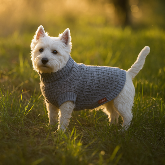 AFP μάλλινο πουλόβερ σκύλου γκρι xl 40cm Petit Palace