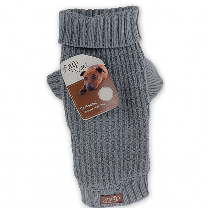 AFP μάλλινο πουλόβερ σκύλου γκρι xl 40cm Petit Palace