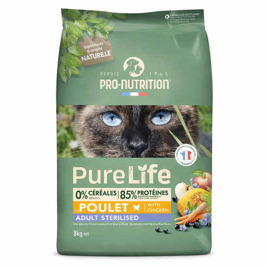 Pure Life Adult Sterilised with Chicken 2kg για στειρωμένες ενήλικες γάτες Petit Palace