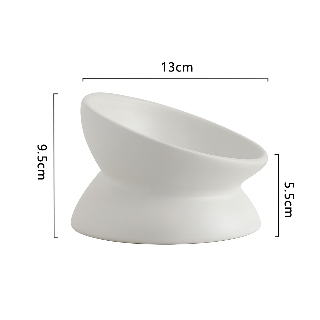 Υπερυψωμένο Κεραμικό Μπολ Κατοικιδίου | Ceramic Pet Bowl Pink  Διαστ.13x9.5x5.5cm (200ml) Petit Palace