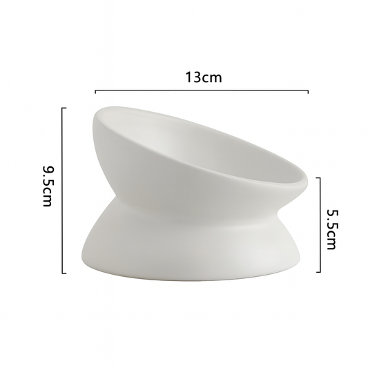 Υπερυψωμένο Κεραμικό Μπολ Κατοικιδίου | Ceramic Pet Bowl Pink  Διαστ.13x9.5x5.5cm (200ml) Petit Palace