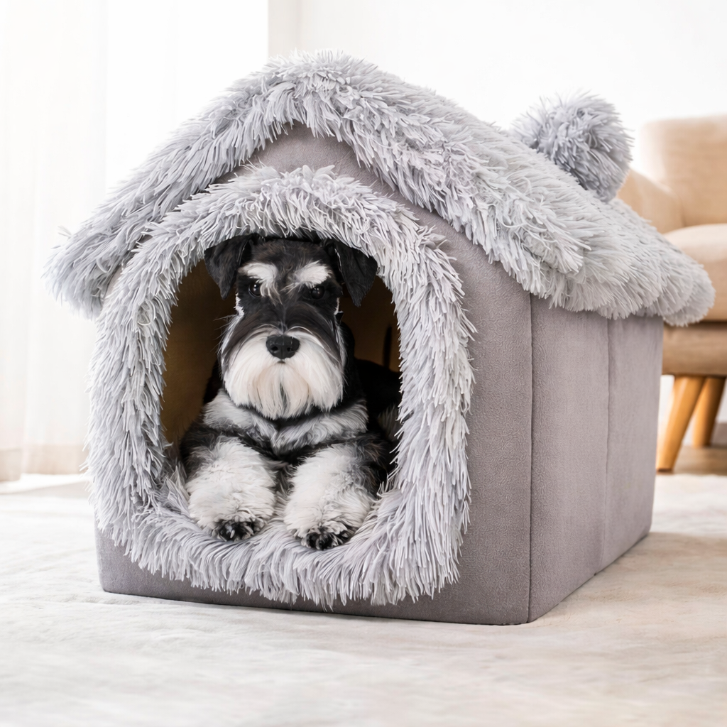 Άνετο & Πολυτελές Ημίκλειστο Κρεβάτι Γάτας 35x31x33cm Petit Palace