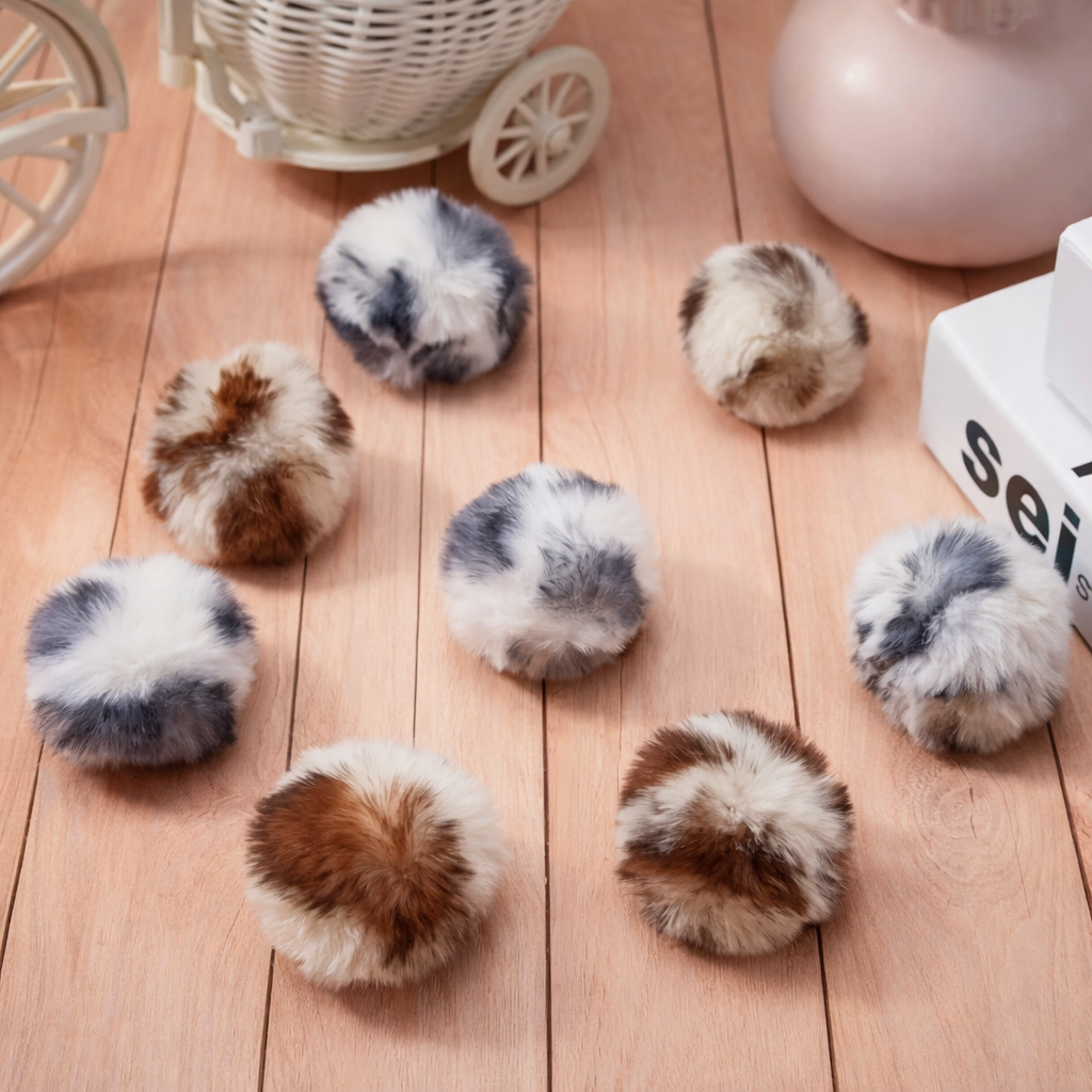 Σετ 3 Μαλακές Μπάλες Παιχνιδιού για Γάτες – Διαδραστικά Παιχνίδια Κατοικιδίων με Μουάρ Μοτίβο, Χωρίς Μπαταρίες Petit Palace