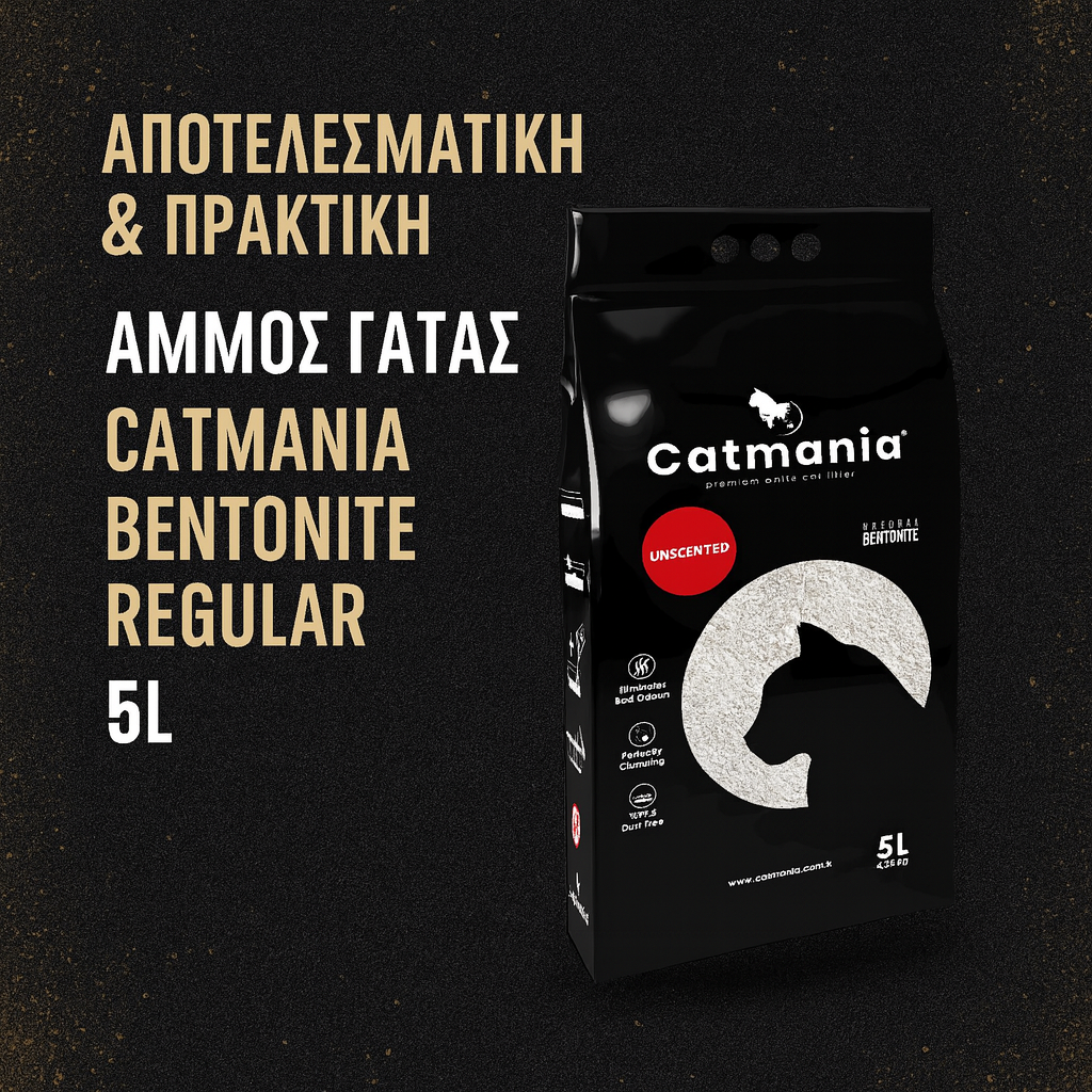 Άμμος Γάτας Catmania Bentonite Regular 5L Petit Palace
