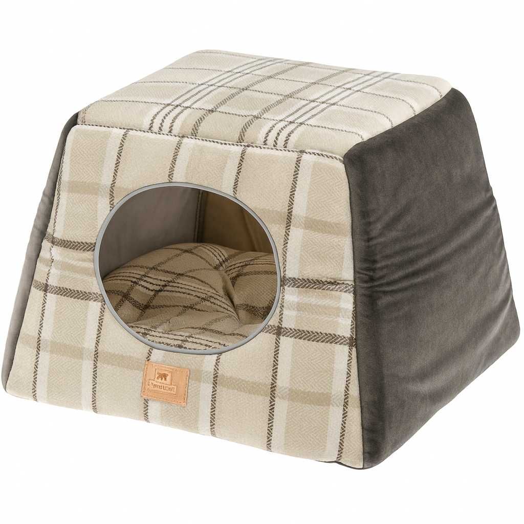 Ferplast Edinburgh μικρό σπιτάκι γάτας που μπορεί να μετατραπεί σε κρεβάτι 44 x 44 x 33 cm Petit Palace