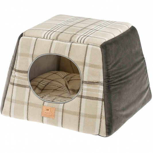 Ferplast Edinburgh μικρό σπιτάκι γάτας που μπορεί να μετατραπεί σε κρεβάτι 44 x 44 x 33 cm Petit Palace