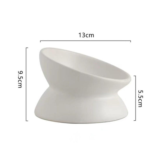 Υπερυψωμένο Κεραμικό Μπολ Κατοικιδίου | Ceramic Pet Bowl Pink  Διαστ.13x9.5x5.5cm (200ml)