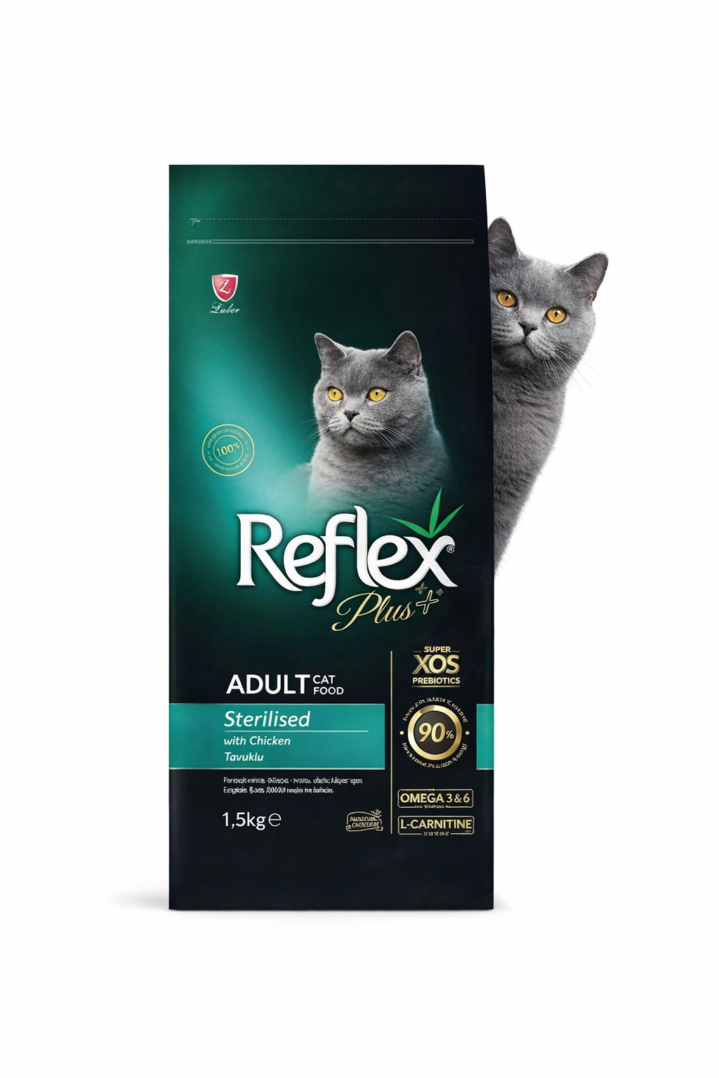 Reflex Plus Cat Adult Sterilized Chicken Τροφή για Στειρωμένες Γάτες 1.5kg/15kg Petit Palace