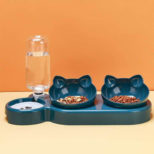 Automatic Pet Bowls With Water Feeder |  3 In 1  Water And Food Bowl