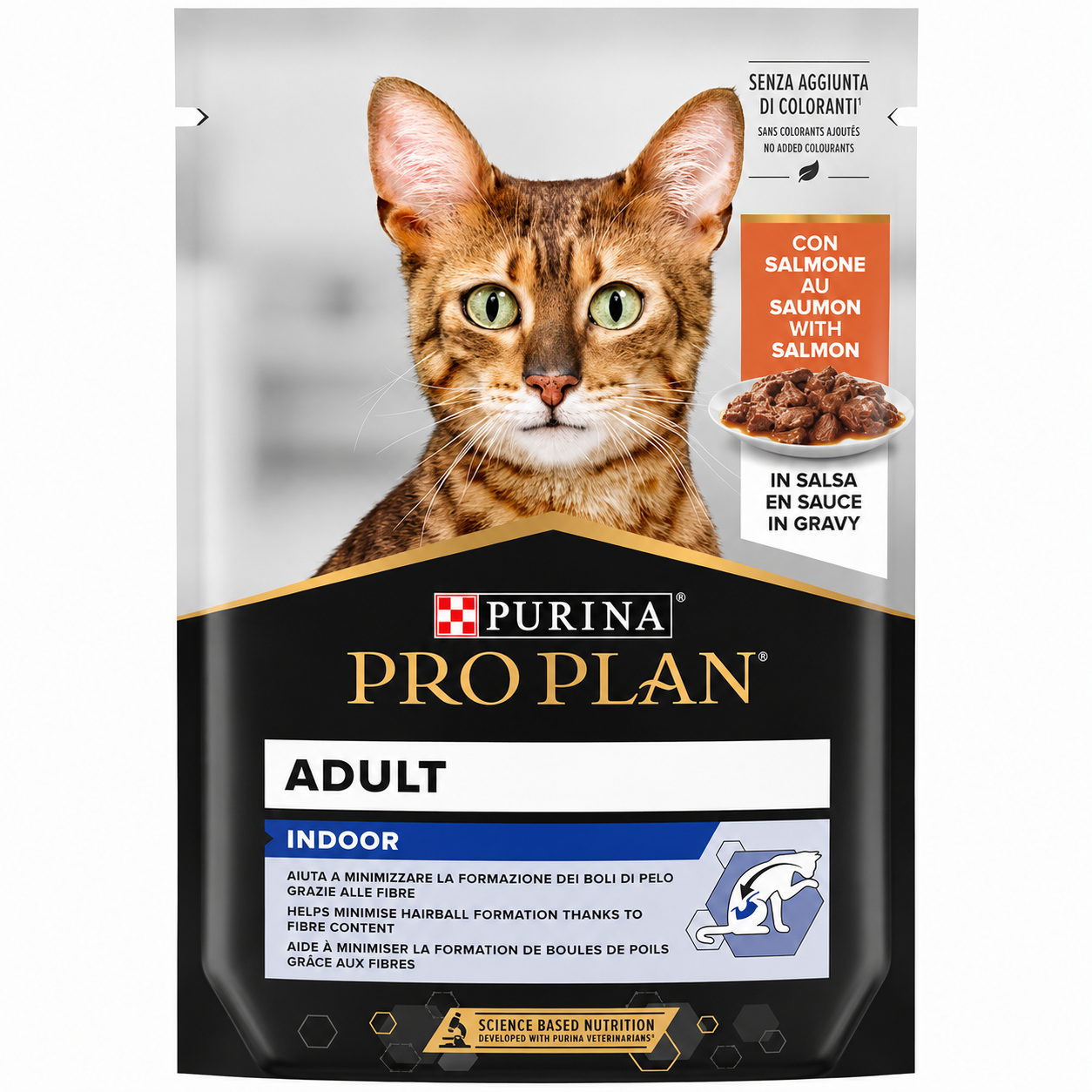 Purina Pro Plan Adult Indoor με Σολομό σε Σάλτσα 85g για Γάτες Εσωτερικού Χώρου Petit Palace
