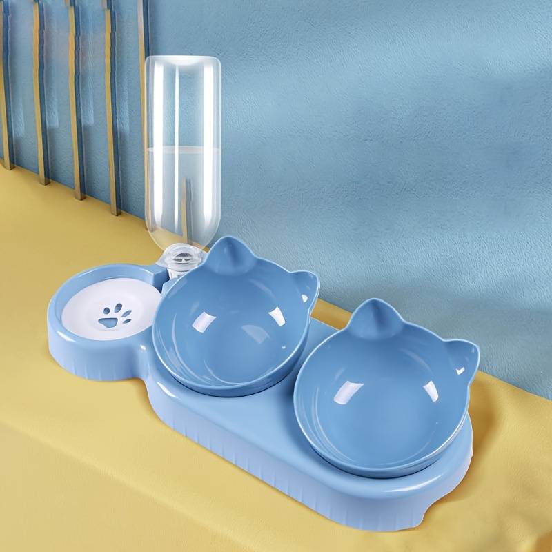 Automatic Pet Bowls With Water Feeder |  3 In 1  Water And Food Bowl