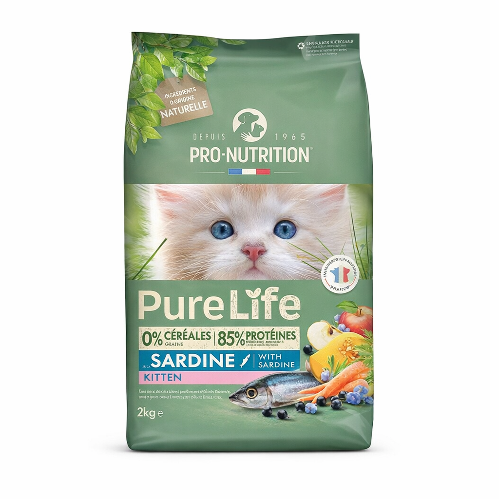 Pro-Nutrition PureLife Cat Kitten Sardine Grain Free με Σαρδέλα για Γατάκια 2kg Petit Palace
