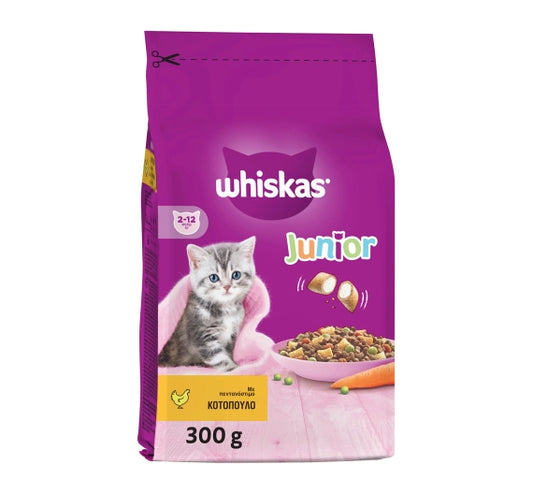 1+1 Whiskas Junior Γεμιστές Κροκέτες με Κοτόπουλο & Γάλα 300gr